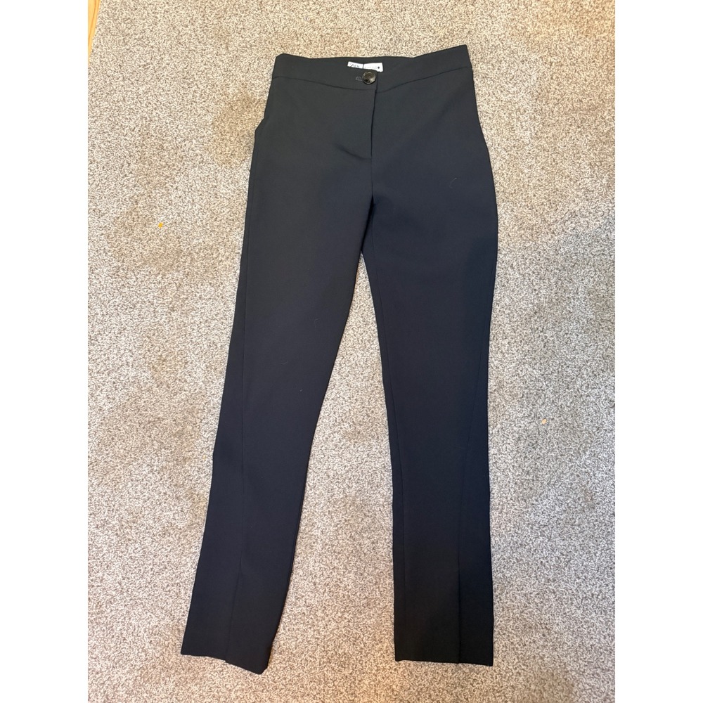 Zara Women Black High Waisted Slim Fit Trousers Pants 4043/260/800 Size S NWT